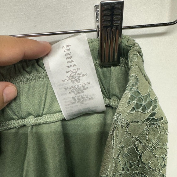 Isaac Mizrahi Live Sage Green Lace Pull-On Pants Size Small - Picture 5 of 9